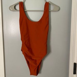 Aerie plunging back cheeky one piece